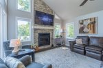 Main/Upper Level Living Area TV & Fireplace
